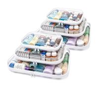 TenKa Clear Hard Shell Zipper Case, White, 2XL+2L+2M