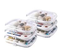 TenKa Clear Hard Shell Zipper Case, White, 6L US