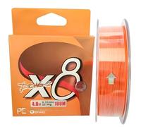 Tenkara Pe Fishing Line, 328.1 Ft Fluorescent Orange, Smooth Finish For High-Strength Saltwater Fishing