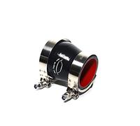 TenkeAuto 4-Ply Reinforced 2"-2.5" ID Reducer Silicone Hose Coupler 3" Length with T Bolt Clamp for Turbo/Intercooler/Piping (2" to 2.5" Black)