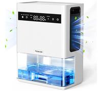 TENKER Dehumidifier for Home, 3L (106 oz) Dehumidifier with Digital Temperature & Humidity Display, Sleep Mode, Timer, Auto-Off, Auto Defrost, 7-Color Lights for Home Bedroom Bathroom Wardrobe