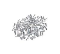 Tenlacum 1.0mm-1.5mm Inside Diameter Fishing Wire Leader Crimps Single Barrel Crimping Sleeves Aluminum Tube Connector Fishing Tackle Kit(100 Pieces) (1.2mm)