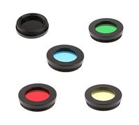 Tenlacum 1.25'' Astronomy Telescope Filter Set Combo Planet Moon Nebula Star Sky Detail Red Green Blue Yellow Black (5 Colors)