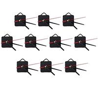 Tenlacum 10 pieces Quartz Wall Clock Movement Mechanisms Battery Powered Clock Kit for DIY Clock Replacement Parts (Black)