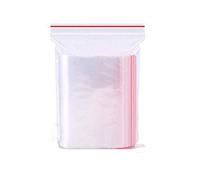 Tenlacum 100Pcs Clear Resealable Plastic Self Seal Adhesive Package Reclosable Clip Chain Grocery Small Bags (12cm*17cm)