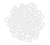 Tenlacum 100x 1/2" 3/4" Flat Gasket Silicone O Ring Seals for Corrugated Water Faucet - White, (half inch)