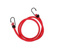 Tenlacum 8mm x 1.2 Meters Heavy Duty Bungee Cords Metal Hooks Elastic Strap Rope Car Tie Down Luggage Bike (1.2m x 8mm,Red)