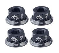 Tenlacum Durable Track Wheel Nuts Bicycle BMX Fixie M10 Axle Screw for Rear Hub (4 pieces) (Titanium)
