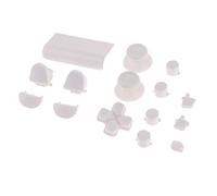 Tenlacum Replacement Touchpad ABXY Buttons Thumbsticks Thumb Grip D-pad Button for Sony PS4 4 Pro JDS-040 Controller Mod Kit - White