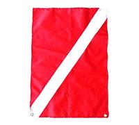 Tenlacum Scuba Dive Diver Down Flag Safety Signal Marker Banner Kayak Marine Boat Flag 50 x 35 cm