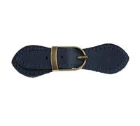 Tenlacum Sew on Real Leather Bag Tab Buckles Closure Replacement Repair Making DIY (11.5-14.5cm) (Royal Blue)