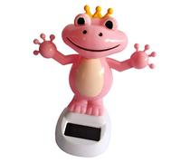 Tenlacum Solar Power Toy Dancing Figurine Home Car Dashboard Window Ornament Kids Toy - (Frog)