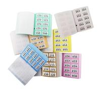 TENLITE 10 Pack Cloakroom and Raffle Tickets 1-1000 - Numbered Tombola Draw Tickets For Charity Events, School Fairs, Prize & Lucky Draws