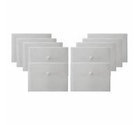 TENLITE 100-Pack A5 Plastic Popper Folders - Durable Clear Document Wallets for School, Office & Home - Waterproof, Tear-Resistant Sleeves to Store Papers, Forms, Bills, Certificates & More