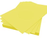 TENLITE 100 Sheets A4 Pastel Card 160gsm/250gsm - 100% Recycled Premium Coloured Paper for Printing, Photocopying, DIY Crafting, Scrapbooking & Stationery - (Yellow, 160 GSM)