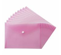 TENLITE [140-Pack] A5 Pink Popper Wallet Folders - Waterproof, Tear-Resistant & Made to Organise Fast - Sleek Sleeves That Keep Papers in Place from Morning Meetings to Evening Homework