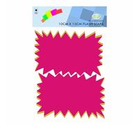 TENLITE [1440 PCS] - Rectangle 10 x 15cm Neon Fluorescent Stars Assorted Colours Eye Catching Star Burst Sale Signs, Promotion Price Tags for Revision/Retail Store Grocery Shop Party Favors.