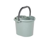 TENLITE 16L Litre Mop Bucket With Removable Wringer and Easy Grip Carry Handle Pouring Spout Deluxe Floor Cleaning Bucket For Commercial and Household - (Silver Sage, 16L Mop Bucket)