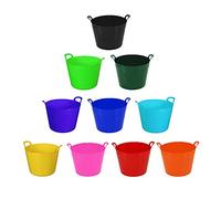 TENLITE 20 Litre Multi Purpose Flexi Tub (Random Colour) Robust Flexible Storage Container Bucket - Set of 3