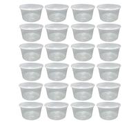 TENLITE 24-Pack Airtight Round Containers - Clear, Stackable Storage Boxes For 3D Printer Filament - Keep Spools Dry, Dust-Free & Organised - BPA-Free, Durable & Reusable - (4000ml (4Litre))