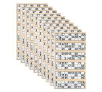 TENLITE 4800 Bingo Flyers Single Sheets - Jumbo 6-to-View Bingo Ticket Books 1-480, 10 Pads of 480 Tear-Off Tickets for Clubs, Halls, Fundraisers & Game Nights. (PEACH)