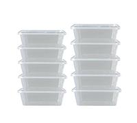 TENLITE 50pcs Combo Set - 25 x 500ml + 25 x 650ml Clear Plastic Food Containers with Lids - BPA-Free, Microwavable, Freezer Safe Meal Prep Boxes for Takeaway, Lunch, Leftovers & Kitchen Storage