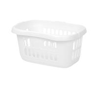 TENLITE 60L Ice White Hipster Laundry Basket & 65L White Drop-All Laundry Hamper - Plastic Clothes Bin with Lid, Ventilated Washing Basket for Home, Bedroom & Bathroom Storage - (Curve Laundry Basket)
