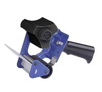 TENLITE 75MM Heavy Duty Tape Dispenser Gun - Sleek Blue 3-Inch Parcel Sealer with Serrated Blade - Ergonomic Packing Tool for Moving, Shipping, Office & Warehouse