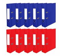 TENLITE A4 Lever Arch Files (5 x Blue, 5 x RED) 75mm Spine Reinforced Finger Pull Files Folder for Document Storage Great for Filing and Archiving at Home, School and The Office.