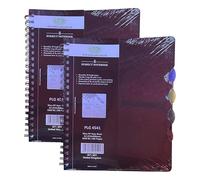 TENLITE A4 Subject Notebook - 4 Divider Tabs, 300 Perforated Lined Pages, 68gsm Paper, Twin Wire Bound with Durable Poly Cover - Ideal for School, Office, Study, Projects & Daily Notes