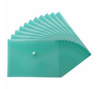 TENLITE - A5 Plastic Document Wallets - Transparent Clear File Folder with Snap Button Closure, Waterproof Polypropylene Paper Storage Organizer for School, Office & Home (25)