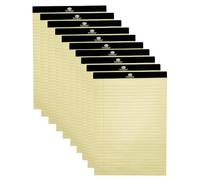 TENLITE A5 Small Legal Pads, 10 Pack Mini Notepads with 50 Perforated Ruled Sheets, Double-Sided 56gsm Yellow Lined Paper, Tear-Off Writing Pads for Office, School, Home & Everyday Notes (20x14.8cm)