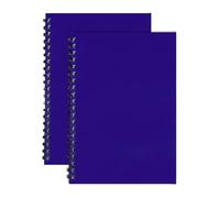TENLITE A5 Spiral Notebooks (2 Pack) - Elegant Colour Lined Notepads with Hard Covers & 140 Pages Each - Durable Twin Wire Journals for School, Office & Daily Notes - (BLUE)