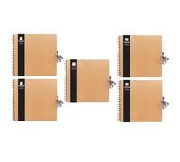 TENLITE Brown Kraft Scrapbook Album - 40 Pages, 30x30 cm | DIY Square Photo Book for Scrapbooking, Journaling, Art & Craft Projects | Perfect for Travel Diaries, Gifting, Baby Memories - (Pack Of 5)