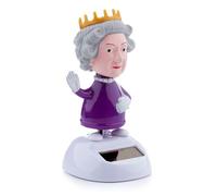 TENLITE Dancing Queen Solar Pal - Solar Powered Waving Queen Ornament for Car Dashboard, Desk or Home Decor - Funny Royal Novelty Gift and British Souvenir Decoration.