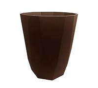 TENLITE Diamond Design 8L Waste Paper Bin - Elegant Plastic Trash Can with Non-Slip Base | Modern Open-Top Rubbish Bin For Home & Office - Ideal For Bedroom, Bathroom, Kitchen - (BROWN)