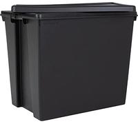 TENLITE Extra Large 92L Black Bam Plastic Storage Box with Lid | Strong Impact Resistant Heavy Duty Containers Stackable and Nestable | Recycled Plastic (92L)