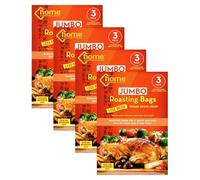 TENLITE Extra Large Turkey Roasting Bags: 12 Jumbo Bags for Oven, 55cm x 60cm, Easy Roast - With Ties for Microwave and Freezer Use