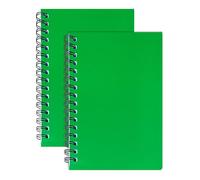 TENLITE (GREEN A5 Spiral Notebooks - (2 Pack) Lined Notepads with Durable Hard Covers, 140 Ruled Pages - Perfect for School, Office, Journaling & Creative Writing