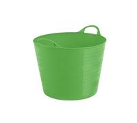 TENLITE Heavy Duty Plastic 50L Bin Dustbin/ Small Mixing Tray 70cm x 70cm Sand Pool Pit Tray For Playing/ 14L Strong Plastic Multi-Purpose Storage Bucket Home Garden (Lime Green, 42L FLEXI TUB)