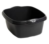 TENLITE High Grade Plastic Dish Washing Up Bowl, Kitchen Basin Bowl Sink Tidy Organiser Wash Tub Space Saving For Home & Kitchen (Midnight Greyish Or Dark Grey, 39cm Rectangular)