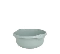 TENLITE High Grade Plastic Round Bowl with Integral Handle | Stylish Design Strong Durable with High Gloss Chic Finish Home & Basin, Sink Organiser Multipurpose Use - (Silver Sage, 28cm Round Bowl)