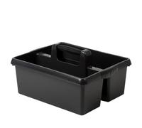 TENLITE Kitchen Tidy Organiser Multipurpose Cleaning Caddy Large Strong Cleaners Carry Tray Basket with Strong Plastic Carry Handle for Indoors or Outdoors (Midnight Greyish)