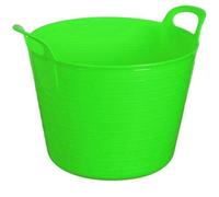 TENLITE Large 42L Flexi Tub Bucket Storage/Flexi Tub with Handles for Home and Garden (LimeGreen)