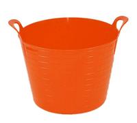 TENLITE Large 42L Flexi Tub Bucket Storage/Flexi Tub with Handles for Home and Garden (Orange)