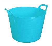 TENLITE Large 42L Flexi Tub Bucket Storage/Flexi Tub with Handles For Home and Garden (Sky Blue)