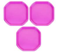 TENLITE Multipurpose Small Durable Plastic Tuff Tray for Cement Mixing, Plaster, Messy Crafts & DIY - Pack of 3, Pink