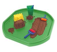 TENLITE Multipurpose Small Durable Plastic Tuff Tray for Cement Mixing, Plaster, Messy Crafts & DIY - Pack of 3, Lime Green