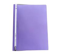 TENLITE (Pack of 100) A4 Plastic Document Folders - Clear Front Report Files with Twin Prong Fasteners for Organising Office Papers, Student Work & Business Presentations - (Purple)