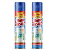 TENLITE Pack of 2 - Elbow Grease Glass Cleaner Aerosol Spray 400ml - Streak-Free Window, Mirror & Glass Cleaning Foam - Powerful Super Shine Cleaning Spray